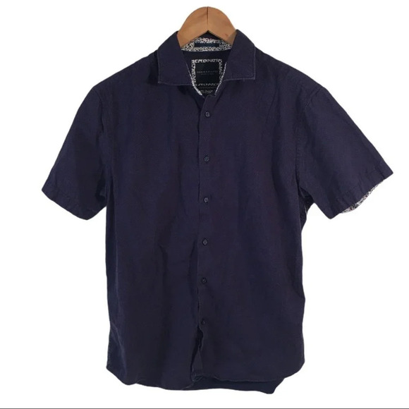 BF586 Denim & Flower Ricky Singh Slim Fit Shirt M - Picture 2 of 4